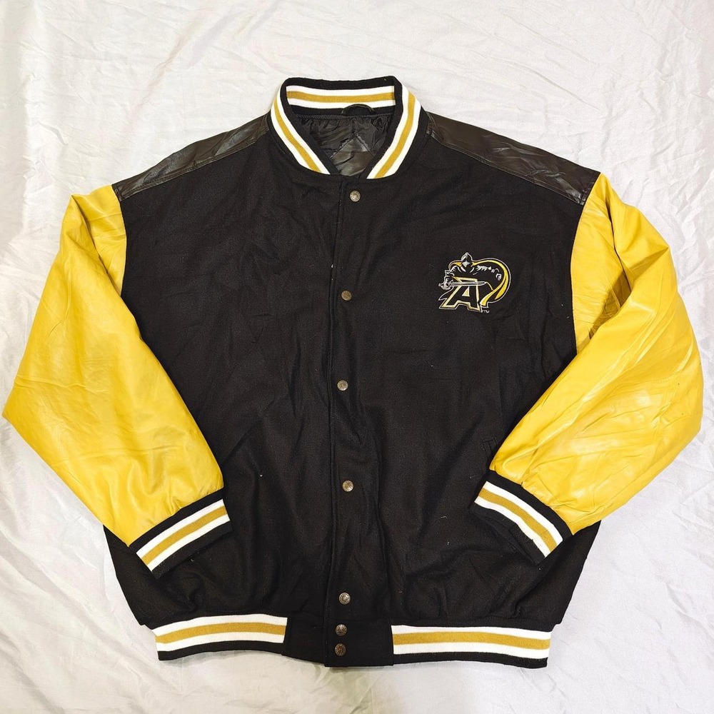 Steve & Barrys Army Black Knights Varsity Jacket Letterman Wool XXL Black Gold
